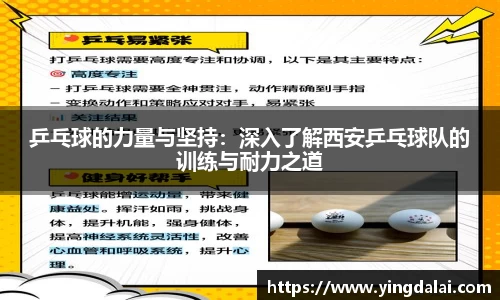 乒乓球的力量与坚持：深入了解西安乒乓球队的训练与耐力之道
